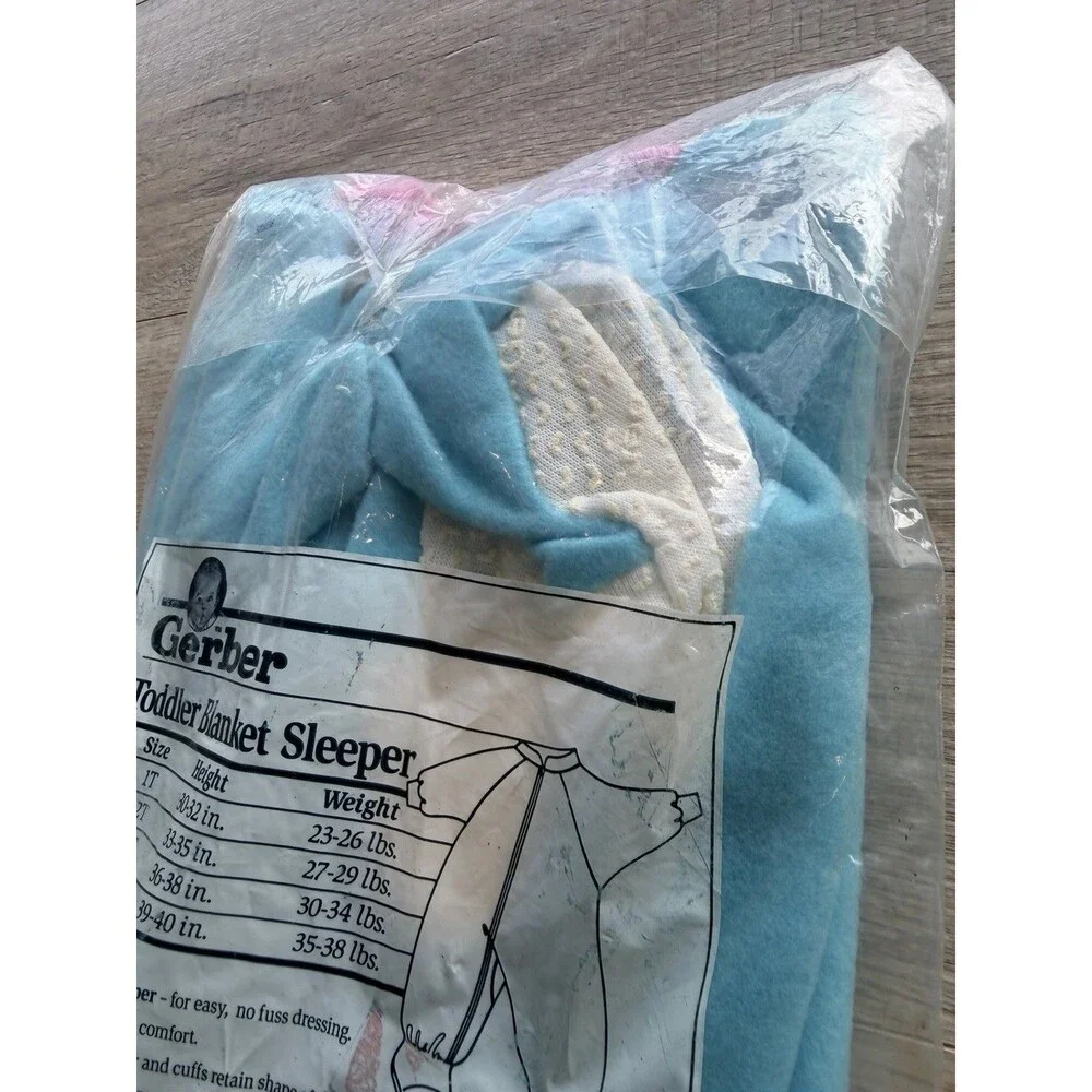 Gerber Footie Pajamas 2T Toddler Blanket Sleeper VTG 1992 Deadstock PJs Sleep